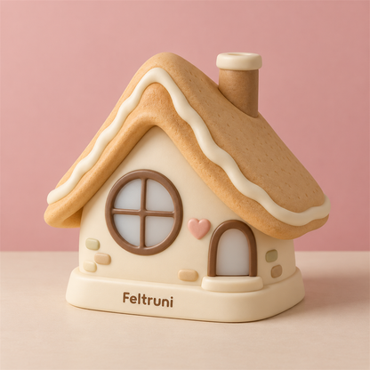 Feltruni Gingerbread Heart Cottage Night Light
